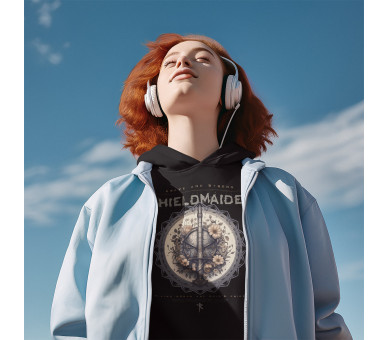 Shieldmaiden - brave and strong (EN) - Unisex Organic Hoodie