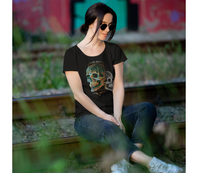 Zwei Schädel oder der böse Zwilling - Damen Premium Organic Shirt
