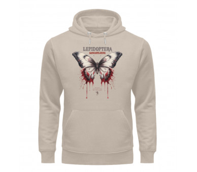 Lepidoptera sanguifluens - Blutschmetterling - Unisex Organic Hoodie