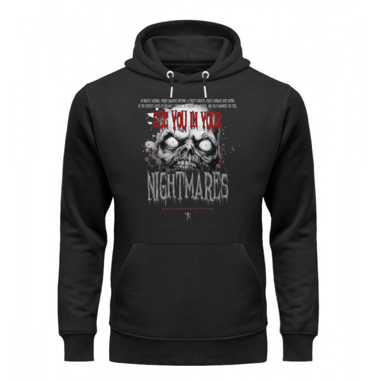 See you in your nightmares (auf schwarz) - Unisex Organic Hoodie