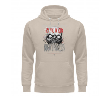 See you in your nightmares (auf schwarz) - Unisex Organic Hoodie