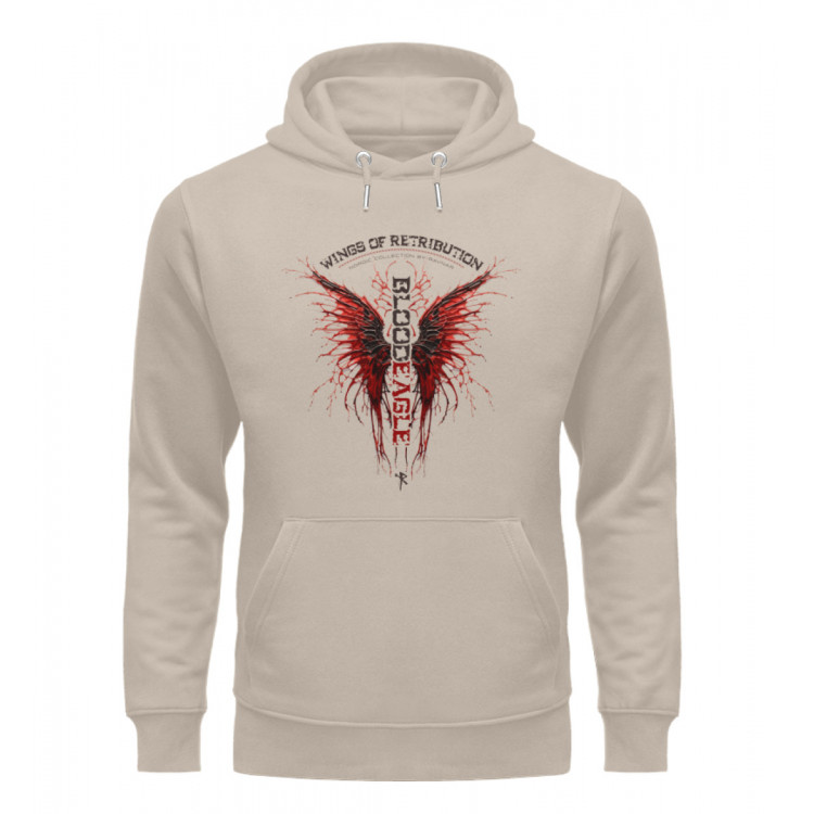 Wings of Retribution - BloodEagle (auf hell) - Unisex Organic Hoodie