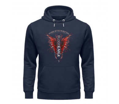 Wings of Retribution - BloodEagle (auf dunkel) - Unisex Organic Hoodie