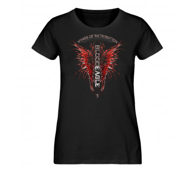 Wings of Retribution - BloodEagle (auf schwarz) - Damen Premium Organic Shirt