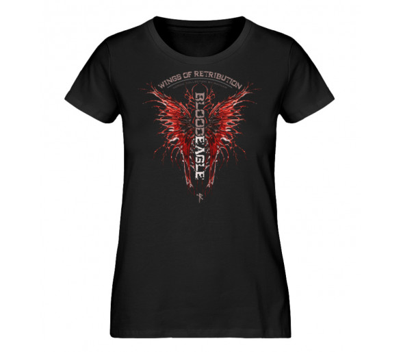 Wings of Retribution - BloodEagle (auf schwarz) - Damen Premium Organic Shirt
