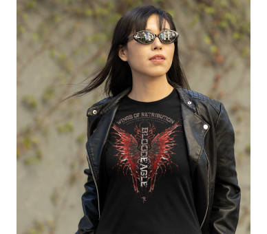 Wings of Retribution - BloodEagle (auf schwarz) - Damen Premium Organic Shirt