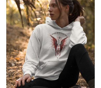 Wings of Retribution - BloodEagle (auf hell) - Unisex Organic Hoodie