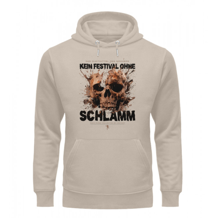 Kein Festival ohne Schlamm (auf hell) - Unisex Organic Hoodie