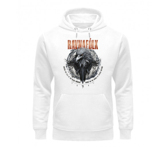 Ravnafólk (auf hell) - Unisex Organic Hoodie