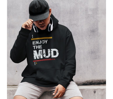 Enjoy the mud (auf dunkel) - Unisex Organic Hoodie