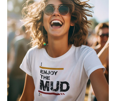 Enjoy the mud (auf hell) - Damen Premium Organic Shirt