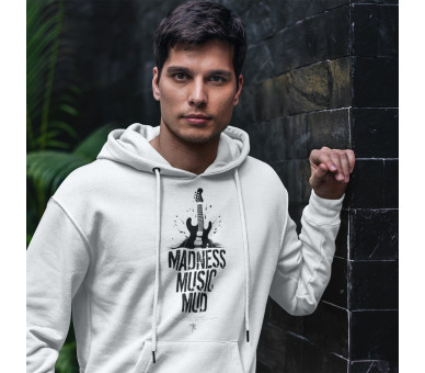 Madness, music, mud (auf hell) - Unisex Organic Hoodie