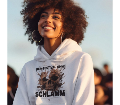 Kein Festival ohne Schlamm (auf hell) - Unisex Organic Hoodie