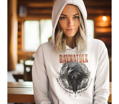 Ravnafólk (auf hell) - Unisex Organic Hoodie