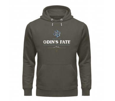 Sealed by the wolf - Odin´s fate (auf dunkel) - Unisex Organic Hoodie