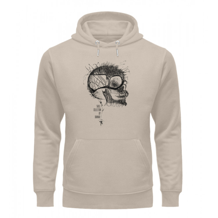 Schädel im Kunstgewand (auf hell) - Unisex Organic Hoodie