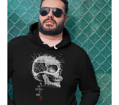 Schädel im Kunstgewand (auf dunkel) - Unisex Organic Hoodie