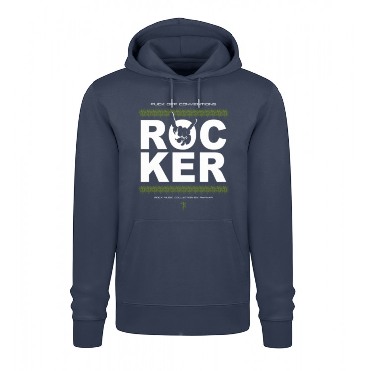 Rocker - fuck off conventions (auf dunkel) - Unisex Organic Hoodie