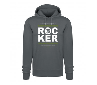 Rocker - fuck off conventions (auf dunkel) - Unisex Organic Hoodie