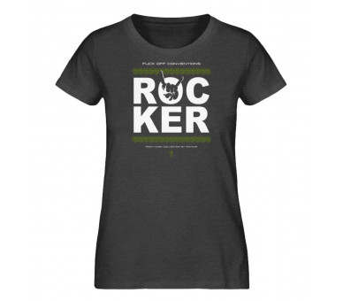 Rocker - fuck off conventions (auf dunkel) - Damen Premium Organic Shirt