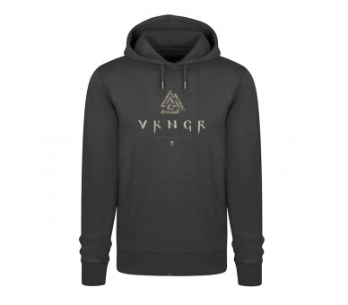 VKNGR - Valknut (auf schwarz) - Unisex Organic Hoodie 2.0 ST/ST