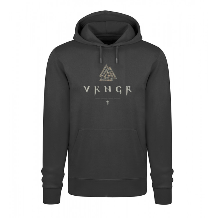 VKNGR - Valknut (auf schwarz) - Unisex Organic Hoodie 2.0 ST/ST