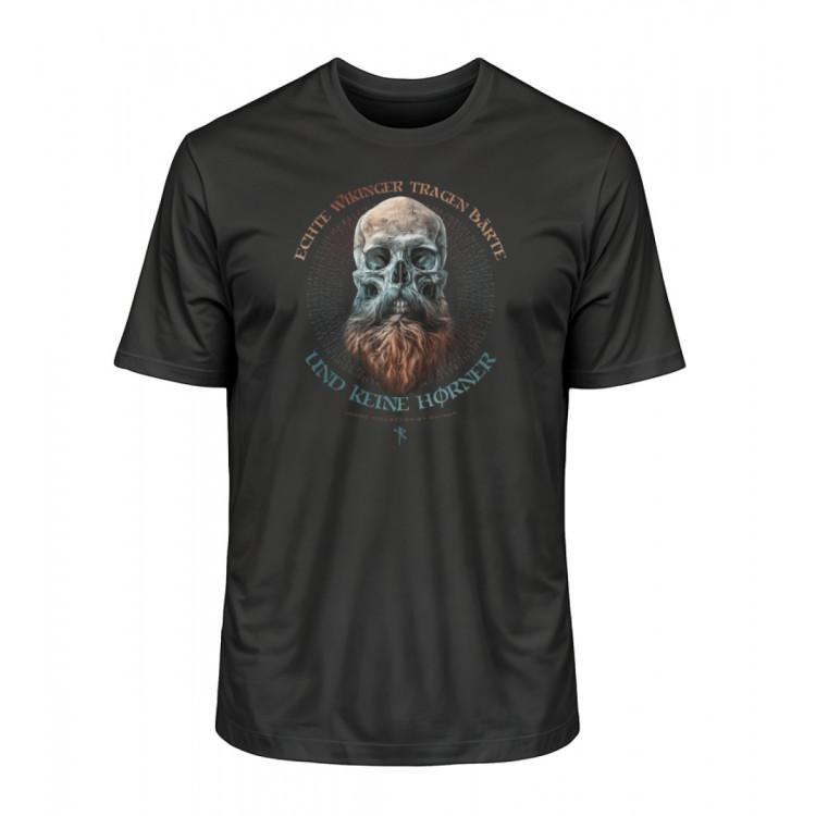 Echte Wikinger tragen Bärte (auf dunkel) - Herren Premium Organic Shirt 2.0 ST/ST