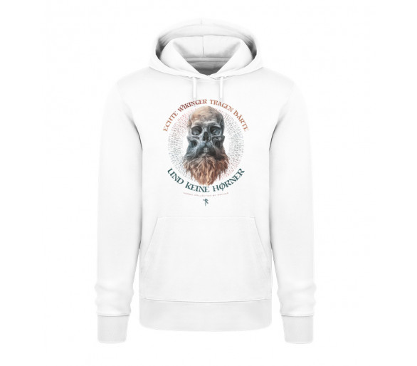 Echte Wikinger tragen Bärte (auf hell) - Unisex Organic Hoodie 2.0 ST/ST