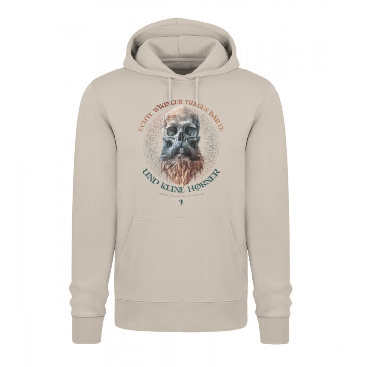 Echte Wikinger tragen Bärte (auf hell) - Unisex Organic Hoodie 2.0 ST/ST