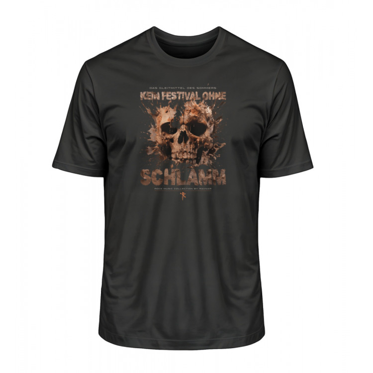 Kein Festival ohne Schlamm (auf schwarz) - Herren Premium Organic Shirt 2.0 ST/ST