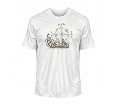 Langboot und Windrose (auf hell) - Herren Premium Organic Shirt 2.0 ST/ST