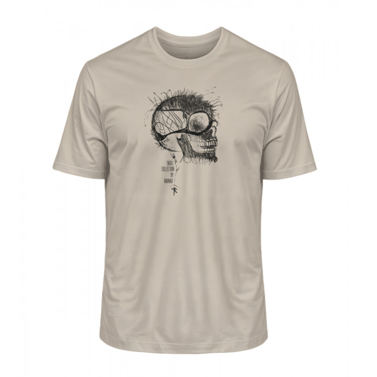 Schädel im Kunstgewand (auf hell) - Herren Premium Organic Shirt 2.0 ST/ST Schädel im Kunstgewand (auf hell) - Herren Premium Organic Shirt 2.0 ST/ST