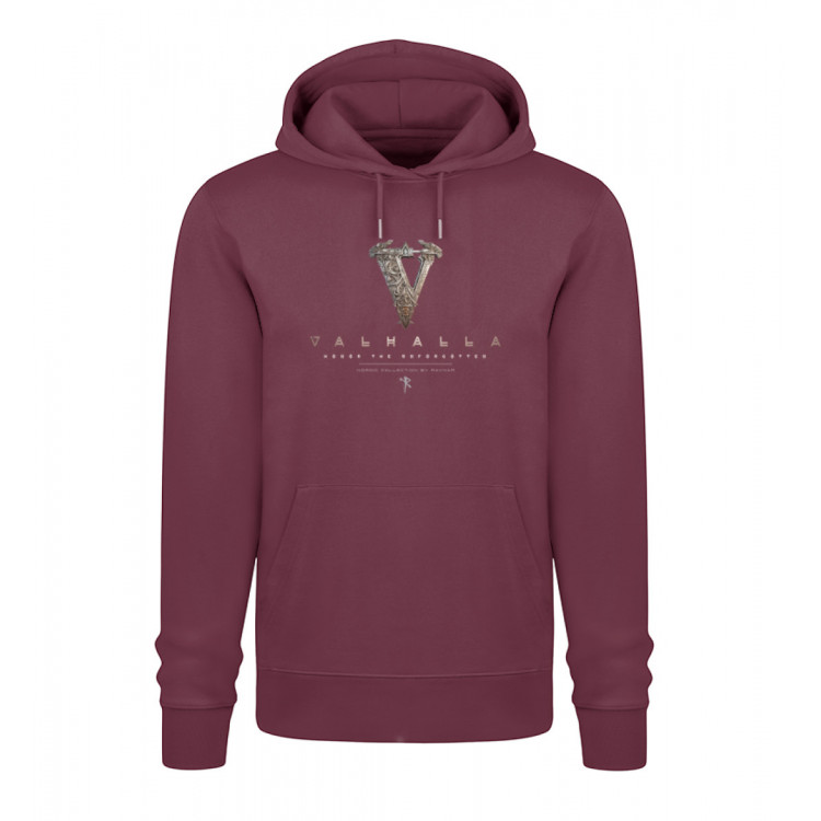 V - Valhalla (EN - auf dunkel) - Unisex Organic Hoodie 2.0 ST/ST