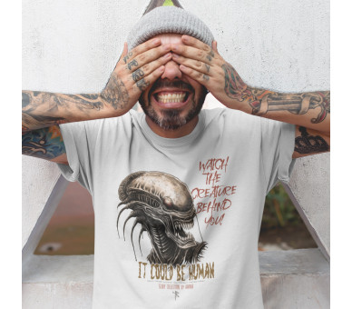 Watch the creature behind you (EN) - Herren Premium Organic Shirt 2.0 ST/ST