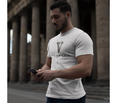 V - Valhalla (EN - auf hell) - Herren Premium Organic Shirt 2.0 ST/ST