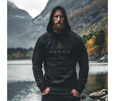 VKNGR - Valknut (auf schwarz) - Unisex Organic Hoodie 2.0 ST/ST