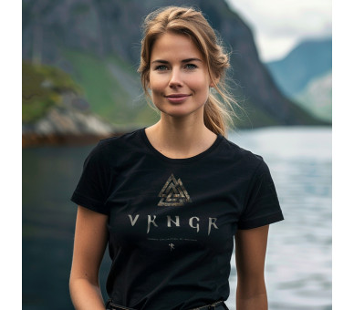 VKNGR - Valknut (auf schwarz) - Damen Premium Organic Shirt