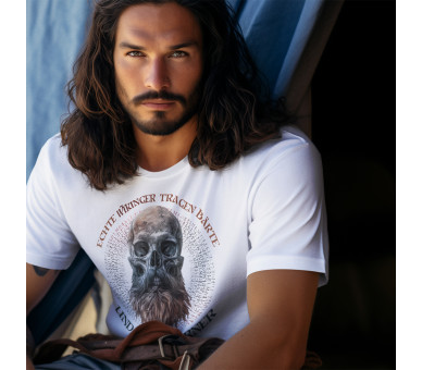 Echte Wikinger tragen Bärte (auf hell) - Herren Premium Organic Shirt 2.0 ST/ST