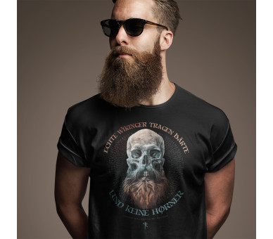 Echte Wikinger tragen Bärte (auf dunkel) - Herren Premium Organic Shirt 2.0 ST/ST