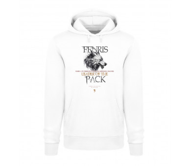 Fenris - Leader of the pack (auf weiss) - Unisex Organic Hoodie 2.0 ST/ST