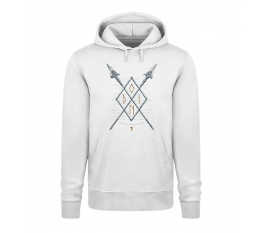 Gungnir - Speer und Rune Odins (auf hell) - Unisex Organic Hoodie 2.0 ST/ST