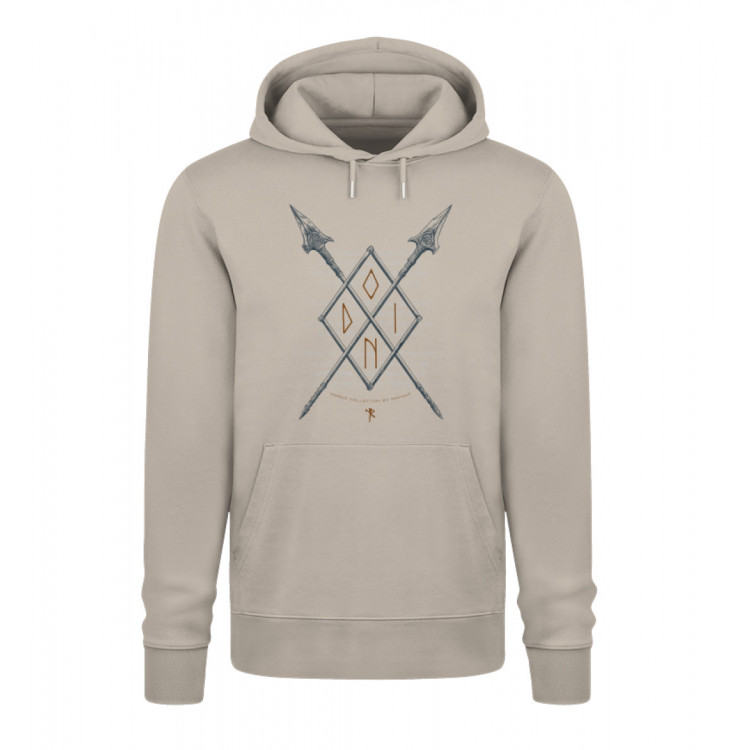 Gungnir - Speer und Rune Odins (auf hell) - Unisex Organic Hoodie 2.0 ST/ST