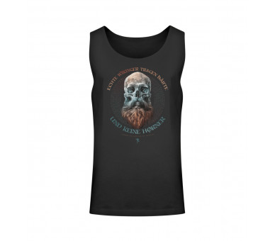 Echte Wikinger tragen Bärte (auf dunkel) - Unisex Relaxed Tanktop