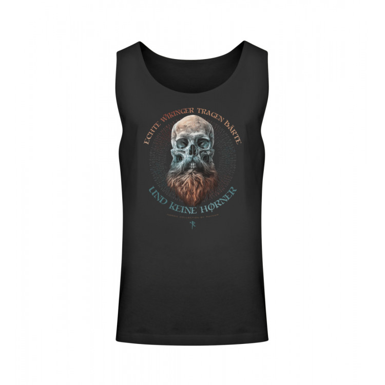 Echte Wikinger tragen Bärte (auf dunkel) - Unisex Relaxed Tanktop