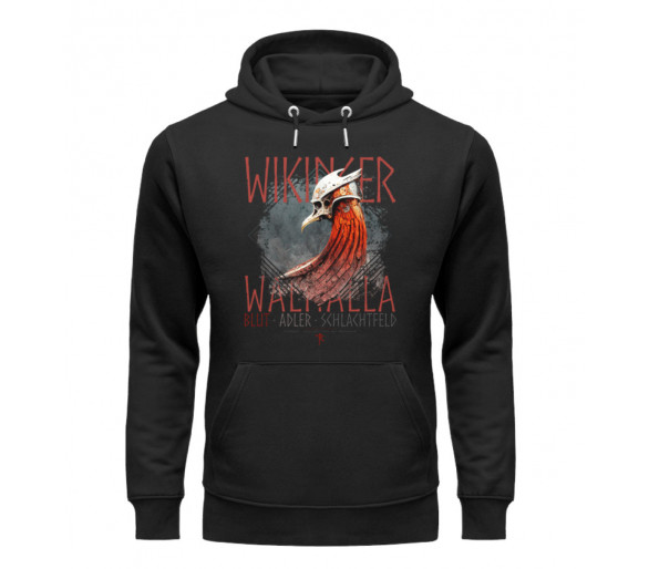 Wikinger - Blut, Adler, Schlachtfeld (DE) - Unisex Organic Hoodie