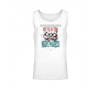 See you in your nightmares (auf weiss) - Unisex Relaxed Tanktop