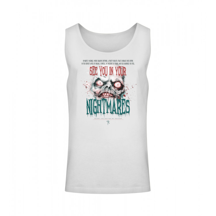 See you in your nightmares (auf weiss) - Unisex Relaxed Tanktop