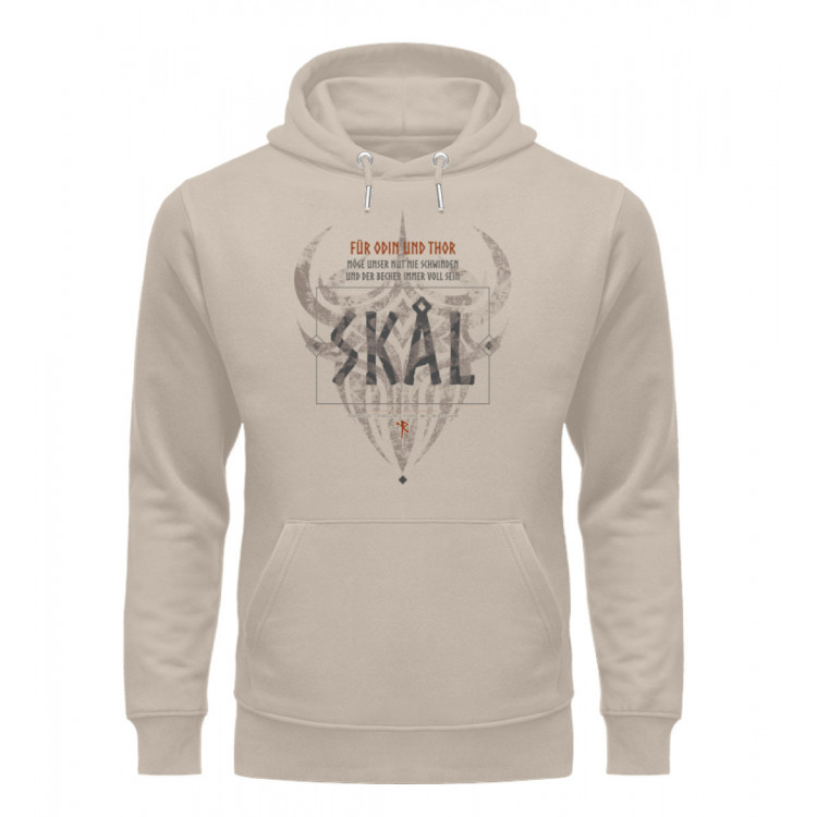 Skal - für Odin und Thor (DE auf hell) - Unisex Organic Hoodie