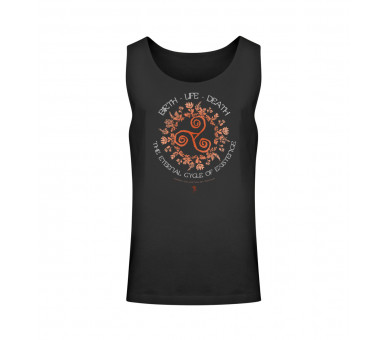 Triskele im Blätterring (auf dunkel) - Unisex Relaxed Tanktop