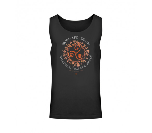 Triskele im Blätterring (auf dunkel) - Unisex Relaxed Tanktop